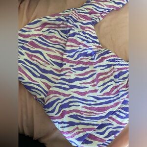 womens s pink and purple zebra print pj pants